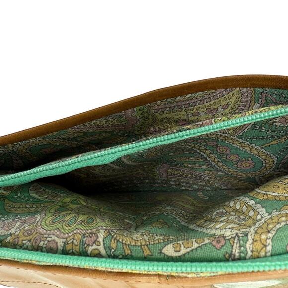 HOBO Rachel Continental Wallet Kiss Clasp Gold Hardware Tan Leather - Picture 6 of 13